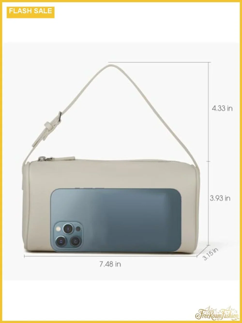 Full-Grained Leather Crossbody Hobo Bag with Adjustable Strap, Zipper Pocket,